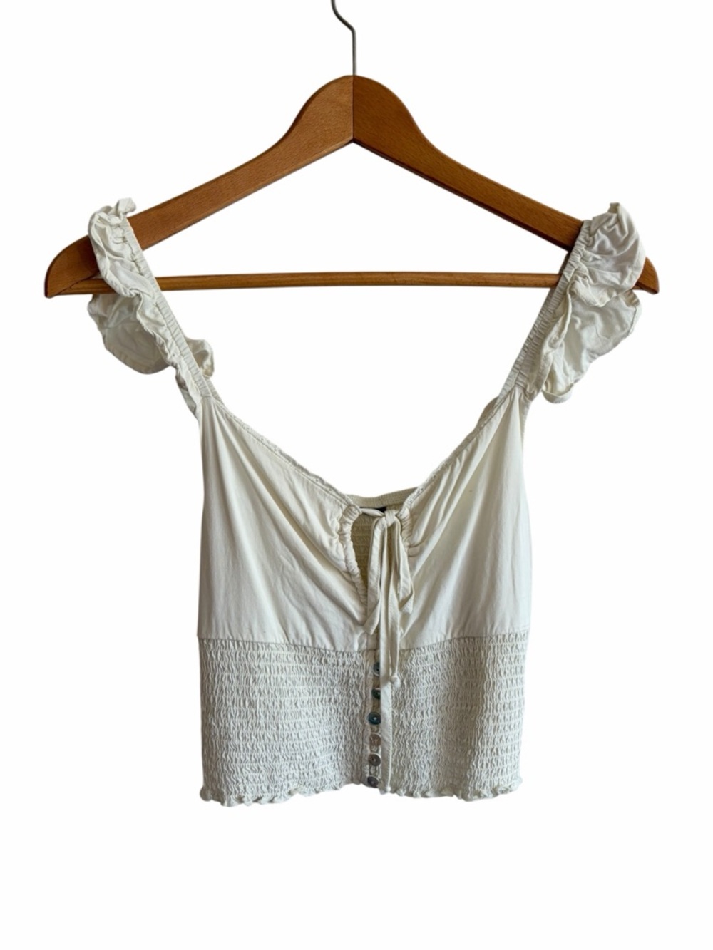 Boho Ruffle Strapped Crop Top Tank - Picture 2 of 5